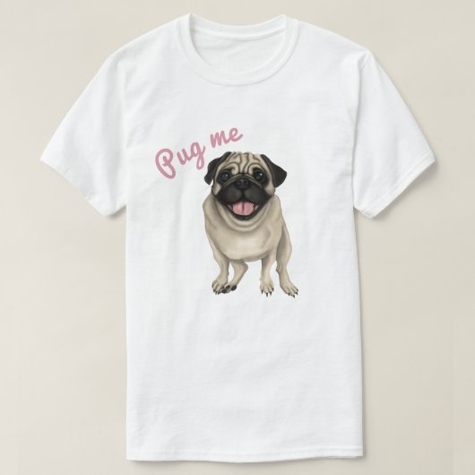 Pug me t-shirt (Design voorkant)