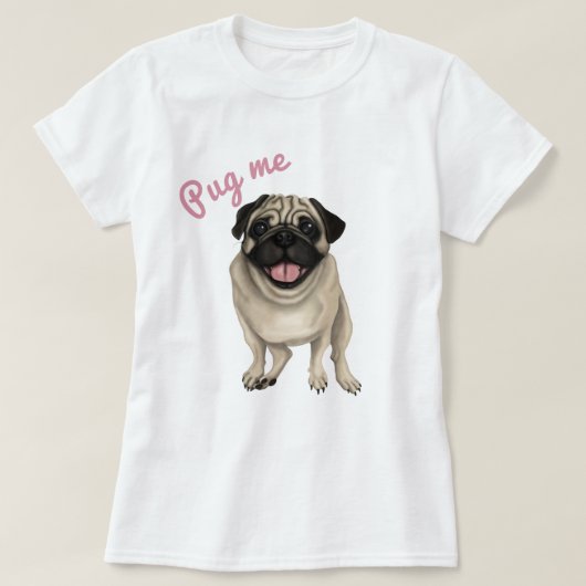 Pug me t-shirt (Design voorkant)