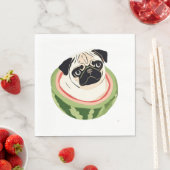 Pug Melon Classic T-shirt Servet (Insitu)