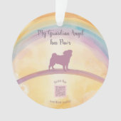 Pug Memorial Ornament with Grief Playlist (voorkant)