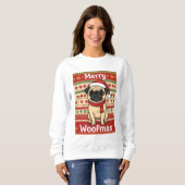 Pug Merry Woofmas Trui (Voorkant volledig)
