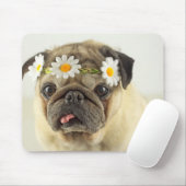 Pug met Daisy Crown Muismat (Met muis)