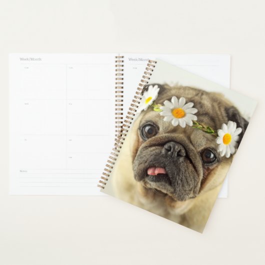 Pug met Daisy Crown Planner (Display)