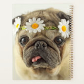 Pug met Daisy Crown Planner (Achterkant)