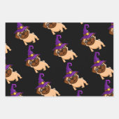 Pug Met De Halloween Hoed Inpakpapier Vel (Voorkant 2)