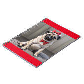 Pug met een boog notitieboek (Linkerzijde)