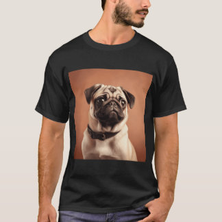 pug met een lief gezicht t-shirt