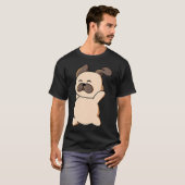 Pug met een plak pizza t-shirt (Voorkant volledig)