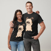 Pug met een plak pizza t-shirt (Unisex)