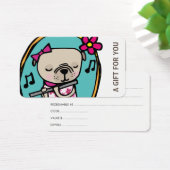 Pug met fluitgeschenk Kaart, Certificaat, D10-0521 Visitekaartje (Bureau)