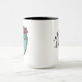 Pug met Flute, zonder Muziek zou het leven vlak zi Mok (Midden)