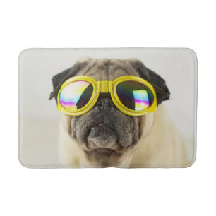 Pug met Goggles Badmat