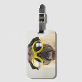 Pug met Goggles Bagagelabel (Voorkant (verticaal))