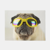 Pug met Goggles Deurmat (Voorkant)