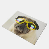 Pug met Goggles Deurmat (Schuin)