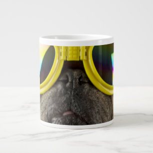 Pug met Goggles Grote Koffiekop