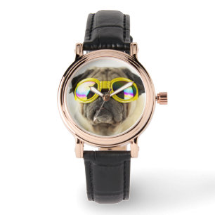 Pug met Goggles Horloge