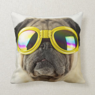Pug met Goggles Kussen