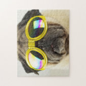 Pug met Goggles Legpuzzel (Verticaal)