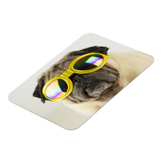 Pug met Goggles Magneet (Linkerzijde)