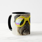Pug met Goggles Mok (Voorkant links)