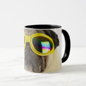 Pug met Goggles Mok (Voorkant rechts)