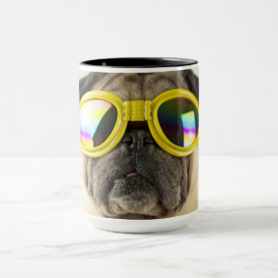 Pug met Goggles Mok