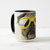 Pug met Goggles Mok (Voorkant links)