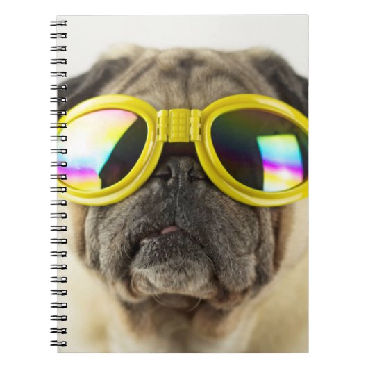 Pug met Goggles Notitieboek (Voorkant)