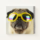 Pug met Goggles Notitieboek (Achterkant)