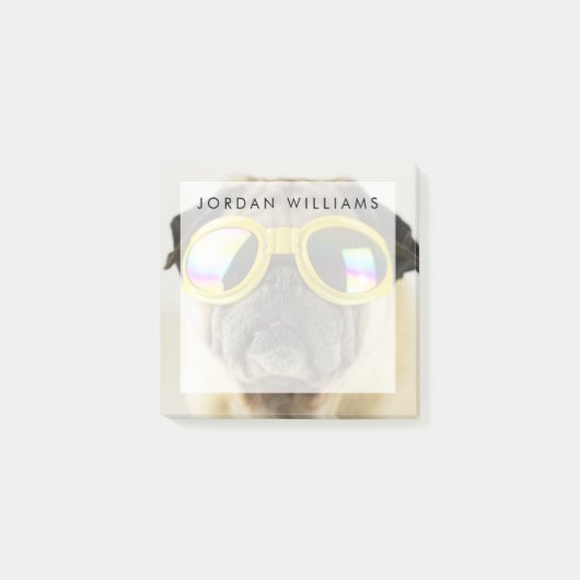 Pug met Goggles Post-it® Notes (Voorkant)