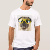 Pug met Goggles T-shirt (Voorkant)