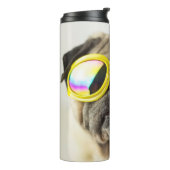 Pug met Goggles Thermosbeker (Gedraaid links)
