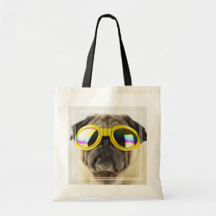 Pug met Goggles Tote Bag
