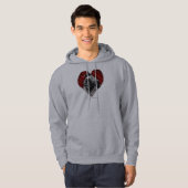 Pug met hart hoodie (Voorkant volledig)