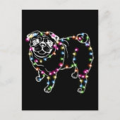 Pug met kerstcadeautjes voor juffrouw Pug - eigena Briefkaart (Voorkant)