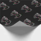 Pug met kerstcadeautjes voor juffrouw Pug - eigena Cadeaupapier (Hoek)