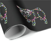 Pug met kerstcadeautjes voor juffrouw Pug - eigena Cadeaupapier (Rol Hoek)