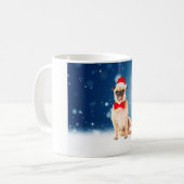 Pug met kerstkerstkerstkerstkerstkerstman koffiemok (Voorkant links)