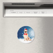 Pug met kerstkerstkerstkerstkerstkerstman magneet (Insitu (Vaatwasser))
