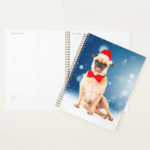 Pug met kerstkerstkerstkerstkerstkerstman planner (Display)