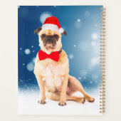 Pug met kerstkerstkerstkerstkerstkerstman planner (Achterkant)