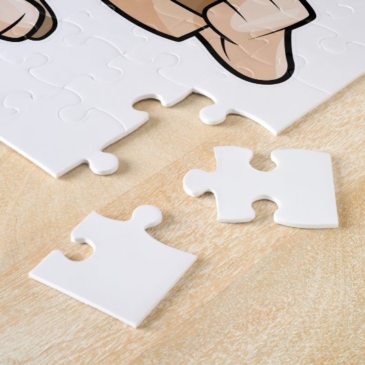 Pug met koffie om mee te gaan legpuzzel (Zijkant)