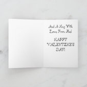 Pug met Liefjes Feestdagen Kaart (Binnen)