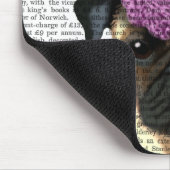 Pug met  Paars Pet Muismat (Hoek)