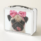Pug met roze romp (Achterkant)