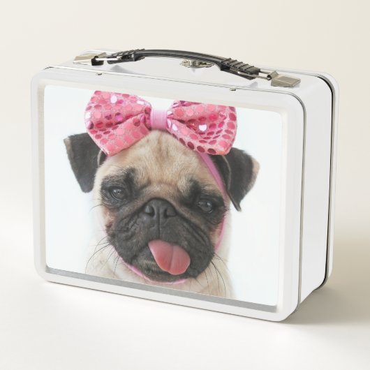 Pug met roze romp (Achterkant)