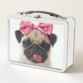 Pug met roze romp (Voorkant)