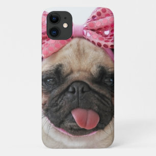 Pug met roze romp Case-Mate iPhone case
