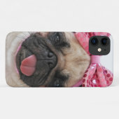 Pug met roze romp Case-Mate iPhone case (Achterkant (horizontaal))